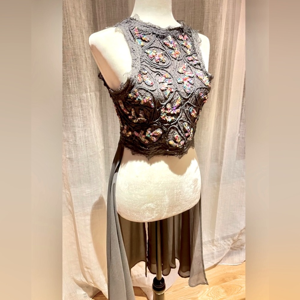 Zara one of a kind dressy blouse/vest